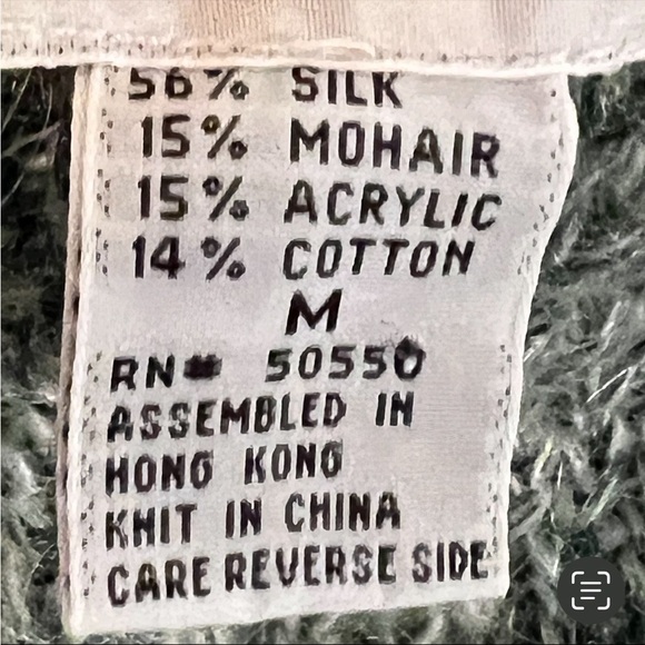 Silk Mohair Blend V Neck Sweater Best Cardigan Longline Button Front M Prepy - Picture 11 of 14